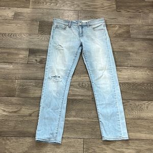 Womens Pilcro and the Letterpress straight leg hyphen distressed jeans, 28